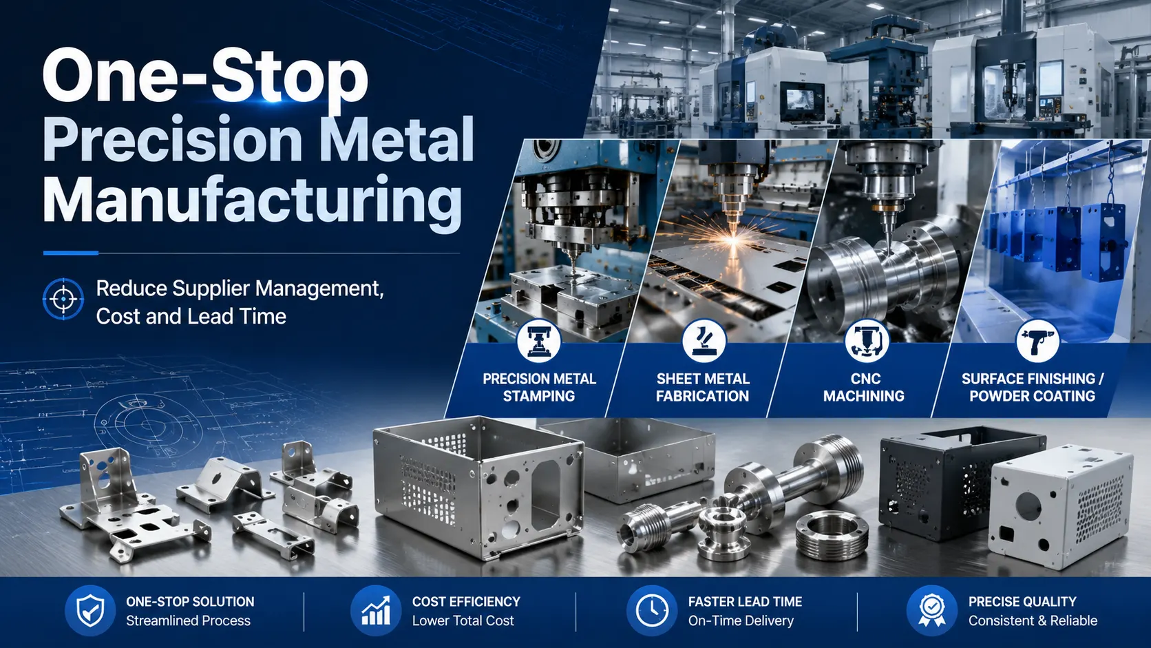 One-Stop Precision Metal Manufacturing How to Reduce Supplier Management, Cost and Lead Time