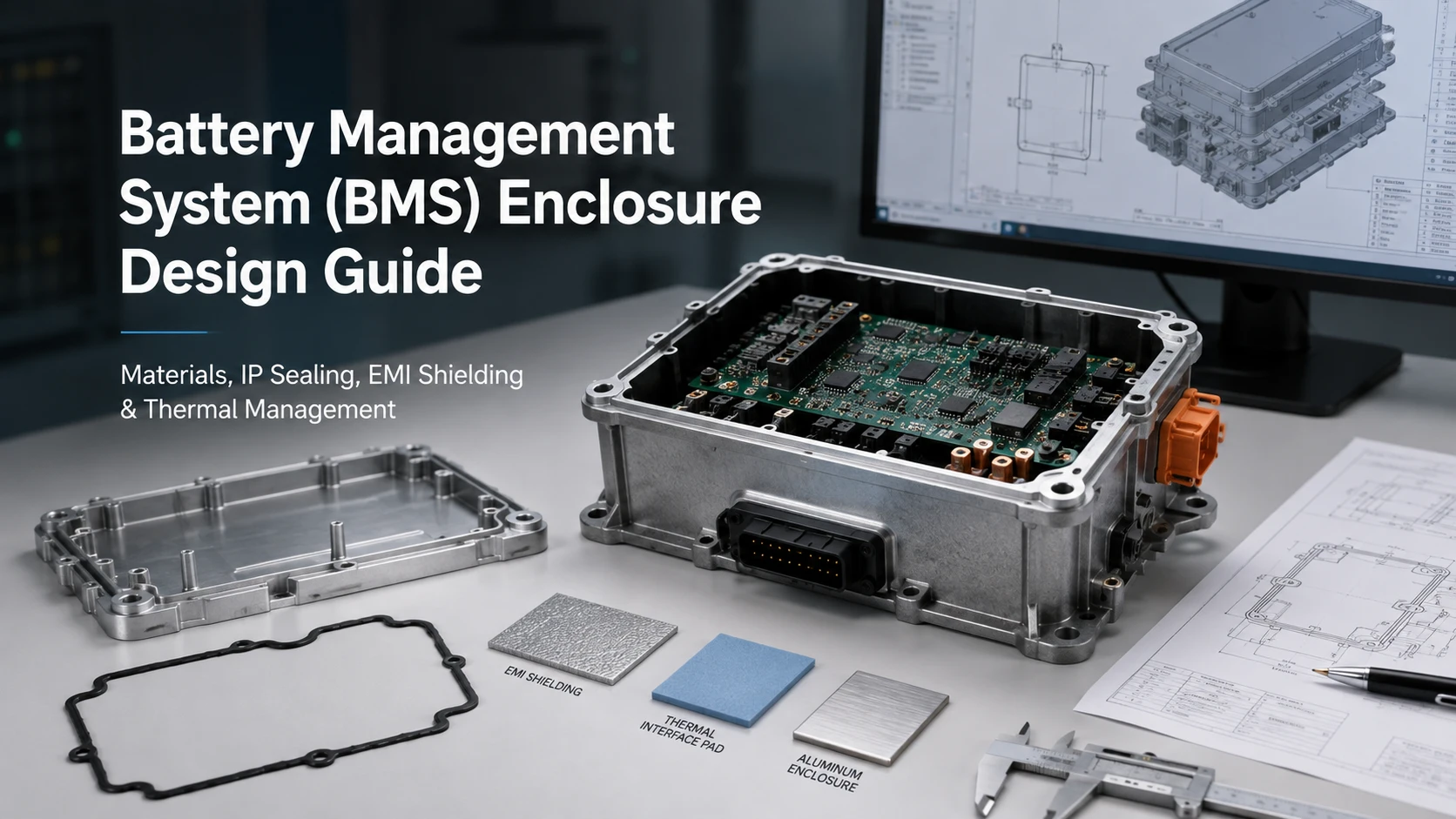 Battery Management System (BMS) Enclosure Design Guide Materials, IP Sealing, EMI Shielding & Thermal Management