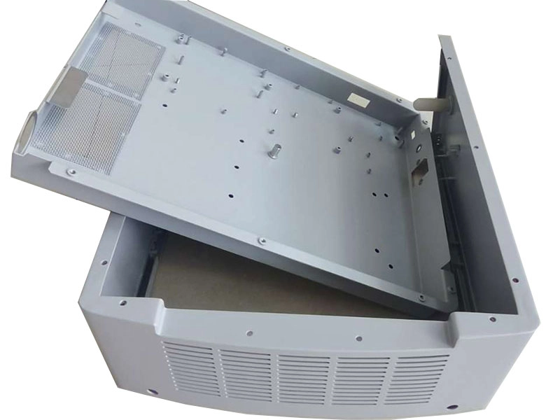 Medical and industrial equipment chassis assembly with cooling grilles and internal mounting rails