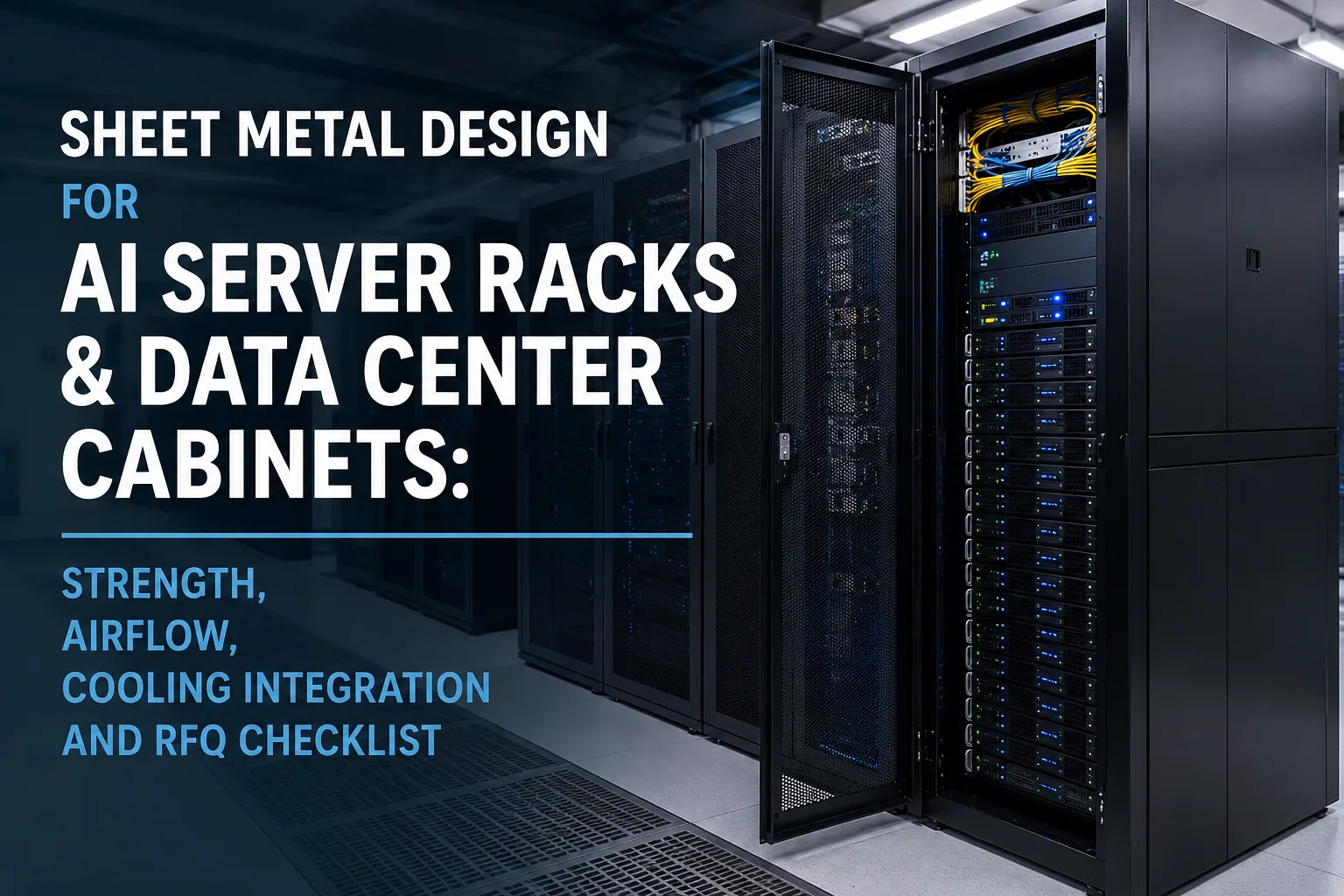 Sheet Metal Design for AI Server Racks and Data Center Cabinets Strength, Airflow, Cooling Integration and RFQ Checklist