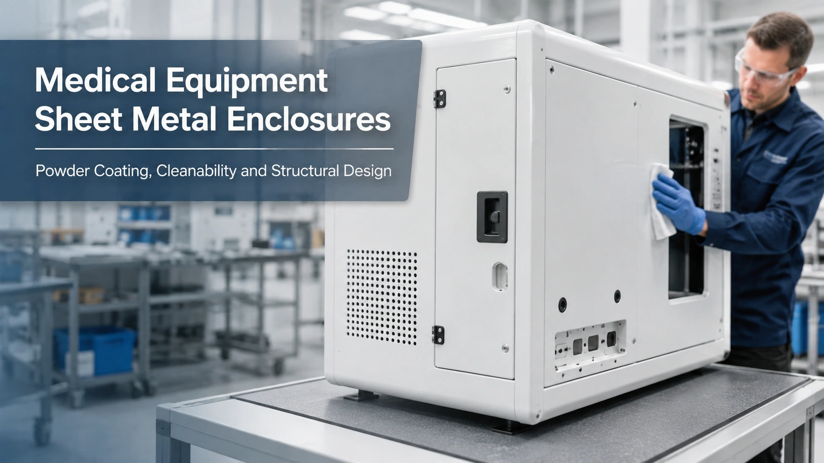Medical Equipment Sheet Metal Enclosures Powder Coating, Cleanability and Structural Design